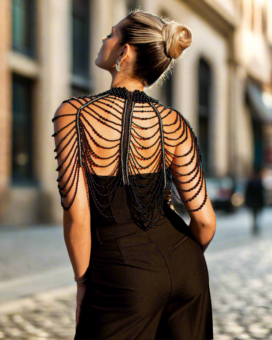 BLACK PEARL CUTOUT TOP