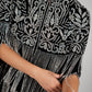BLACK & SILVER TASSEL CAPE