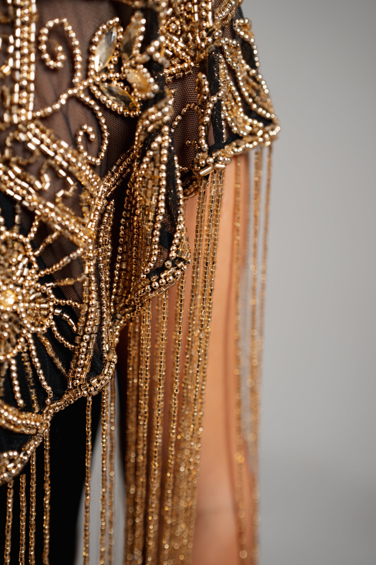 SAHAR GOLD BEADED CAPE