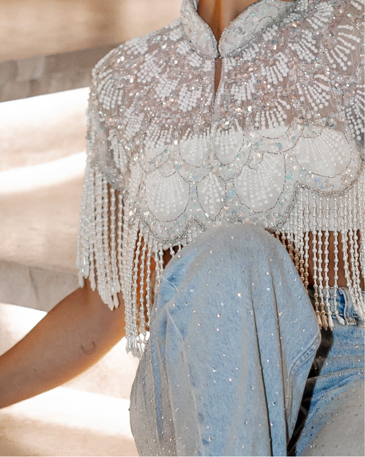 WHITE PEARL CAPE