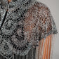SILVER BEADED CAPE