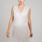 WHITE GATSBY EVENING GOWN