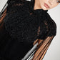 ZAHRA BLACK BEADED CAPE