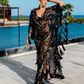 BLACK & GOLD SEQUIN KAFTAN