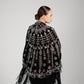 NOIR VELVET SEQUIN TASSEL SHAWL
