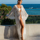 WHITE EMBELLISHED KIMONO