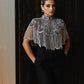 SILVER BEADED CAPE