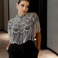 SILVER BEADED CAPE