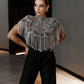 SILVER BEADED CAPE