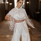 WHITE LONGLINE CAPE