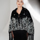 LAYALI VELVET SEQUIN TASSEL SHAWL