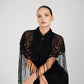 ASRAR BLACK BEADED CAPE