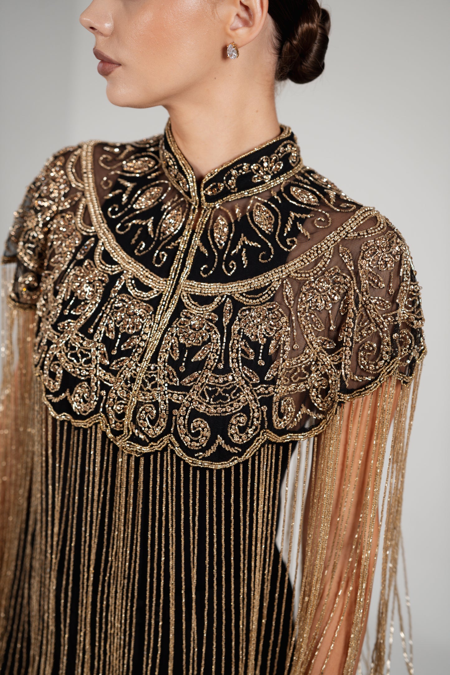 LUNA GOLD BEADED CAPE
