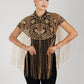 SAHAR GOLD BEADED CAPE