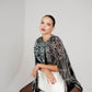 BLACK & SILVER TASSEL CAPE
