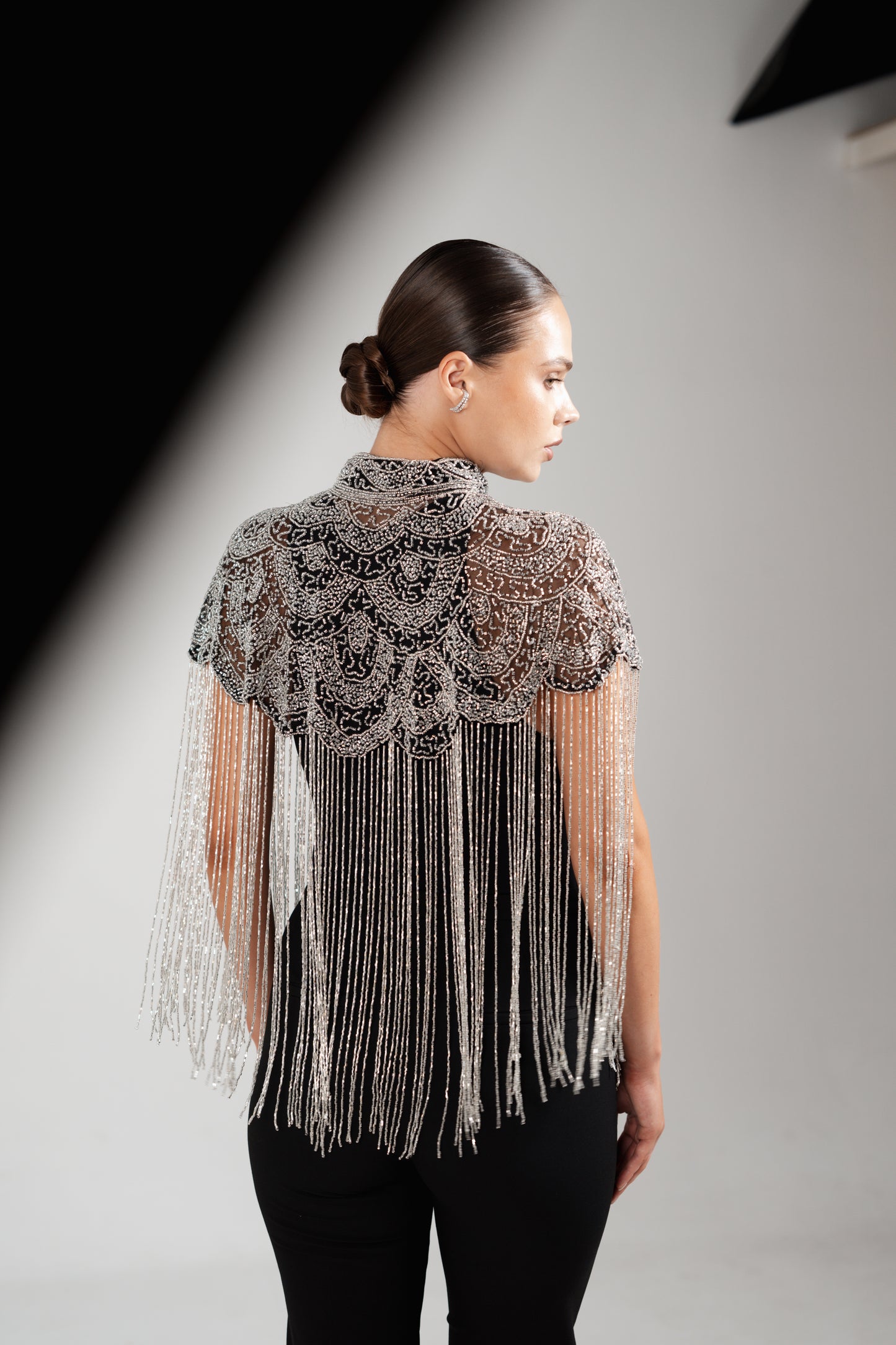 SILVER BEADED CAPE