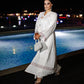 WHITE SILK KIMONO